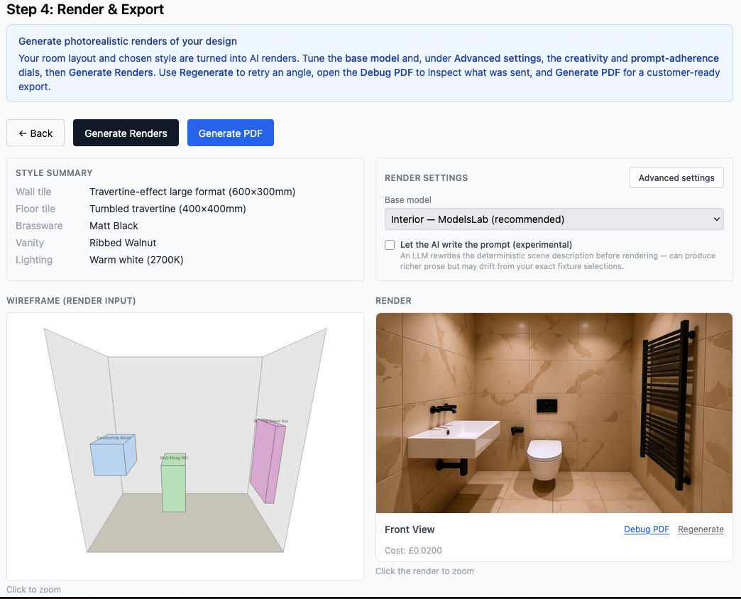 Lystor's in-house rendering tool